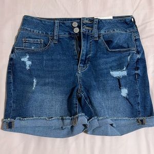 NWT Jean Midi Shorts